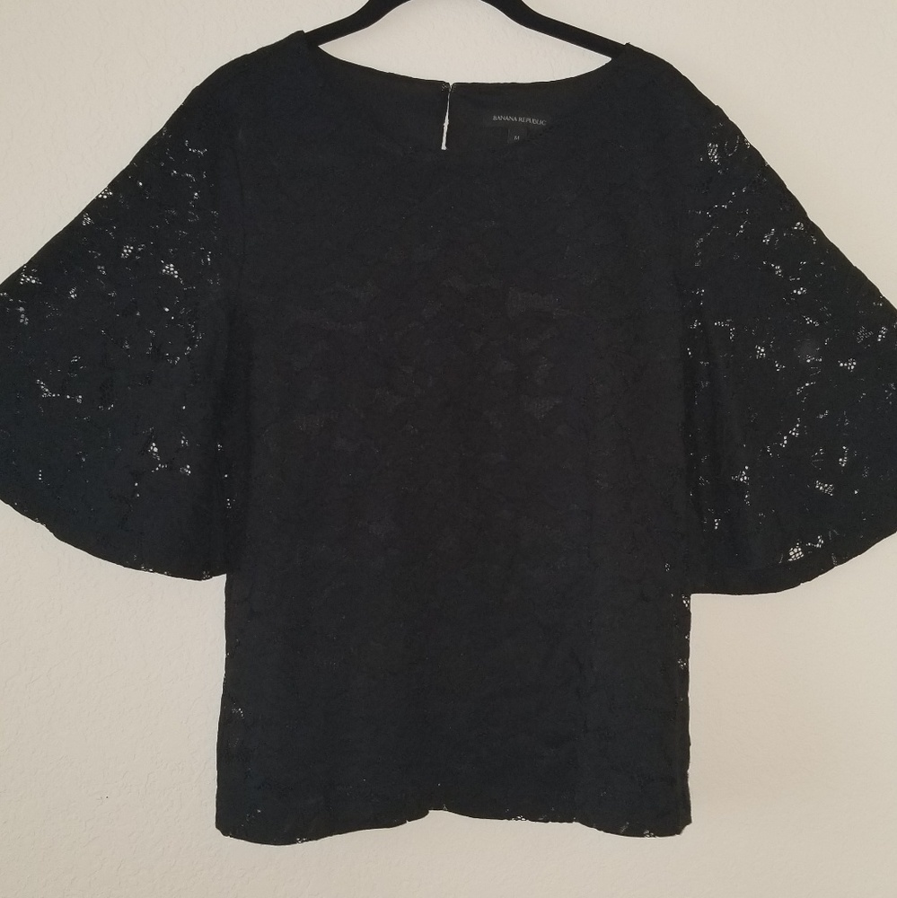 Woman's Black Eyelet Blouse